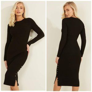 GUESS Shae Buttoned Sweater Dress